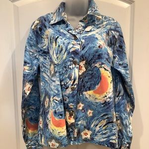 Artscapes Stary Stary Night Jean Jacket Size Small